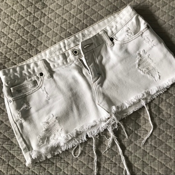 Abercrombie & Fitch Distressed Denim Mini Skirt - Picture 2 of 4